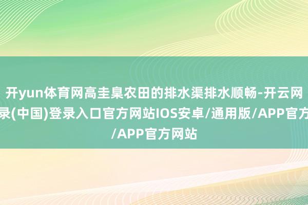 开yun体育网高圭臬农田的排水渠排水顺畅-开云网页登录(中国)登录入口官方网站IOS安卓/通用版/APP官方网站